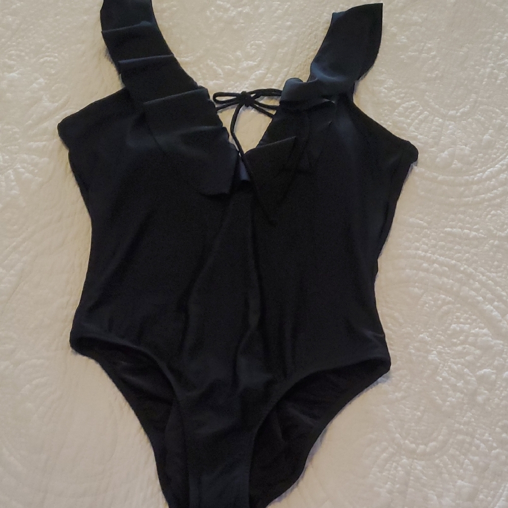 Elegant Black One-Piece Swimsuit